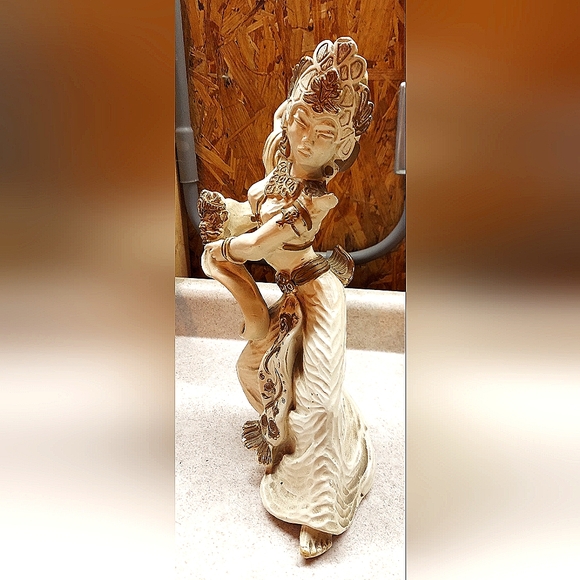 Large Asian Dancer Figurine-Universal Statuary Corp. Chicago, 1958-Thai/Bali - Picture 2 of 4
